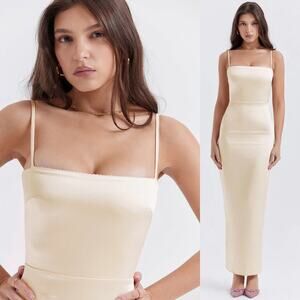House of CB Cream Maxi Dress